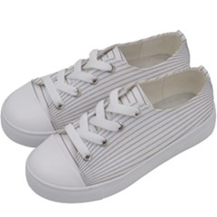Pattern Background Monochrome Kids  Low Top Canvas Sneakers