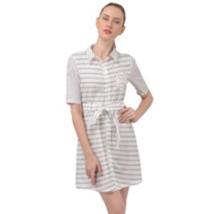 Pattern Background Monochrome Belted Shirt Dress by HermanTelo