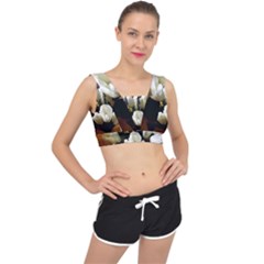 Tulips 1 3 V-back Sports Bra by bestdesignintheworld