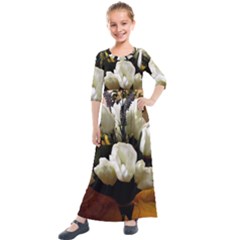 Tulips 1 3 Kids  Quarter Sleeve Maxi Dress by bestdesignintheworld