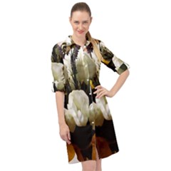Tulips 1 3 Long Sleeve Mini Shirt Dress by bestdesignintheworld