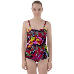 Faberge Chicken 1 1 Twist Front Tankini Set