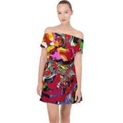 Faberge Chicken 1 1 Off Shoulder Chiffon Dress