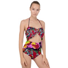 Faberge Chicken 1 1 Scallop Top Cut Out Swimsuit