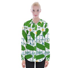 Seamless Pattern With Cucumber Womens Long Sleeve Shirt