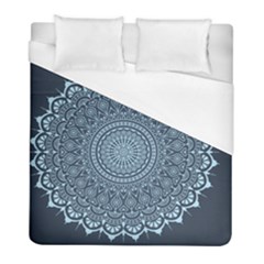 Luxury Mandala With Golden Arabesque Pattern Arabic Islamic East Style Duvet Cover (full/ Double Size) by Wegoenart