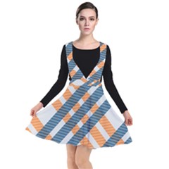Seamless Pattern Plunge Pinafore Dress by Wegoenart