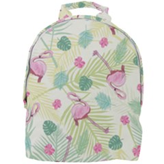 Beautiful Seamless Vector Tropical Pattern Background With Flamingo Hibiscus Mini Full Print Backpack by Wegoenart