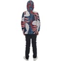 Fashionable Seamless Tropical Pattern With Bright Red Blue Flowers Men s Front Pocket Pullover Windbreaker View2