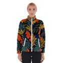 Fashionable Seamless Tropical Pattern With Bright Green Blue Plants Leaves Winter Jacket View1