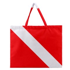Diving Flag Zipper Large Tote Bag by FlagGallery