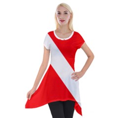 Diving Flag Short Sleeve Side Drop Tunic by FlagGallery