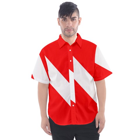 Diving Flag Men s Short Sleeve Shirt by FlagGallery