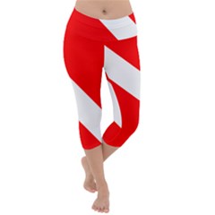 Diving Flag Lightweight Velour Capri Yoga Leggings by FlagGallery