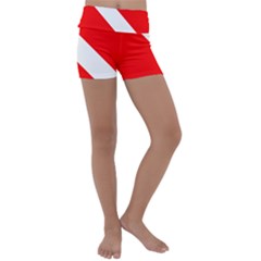 Diving Flag Kids  Lightweight Velour Yoga Shorts by FlagGallery