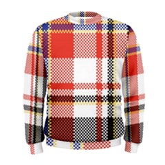 Plaid Mosaic Pixel Seamless Pattern Men s Sweatshirt