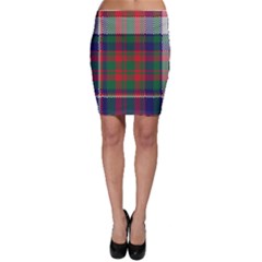 British Tartan Check Plaid Seamless Pattern Bodycon Skirt by Wegoenart