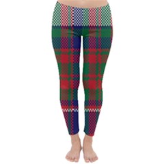 British Tartan Check Plaid Seamless Pattern Classic Winter Leggings by Wegoenart