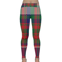 British Tartan Check Plaid Seamless Pattern Classic Yoga Leggings by Wegoenart