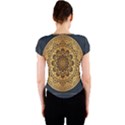 Luxury Mandala Background With Golden Arabesque Pattern Arabic Islamic East Style Premium Vector Crew Neck Crop Top View2