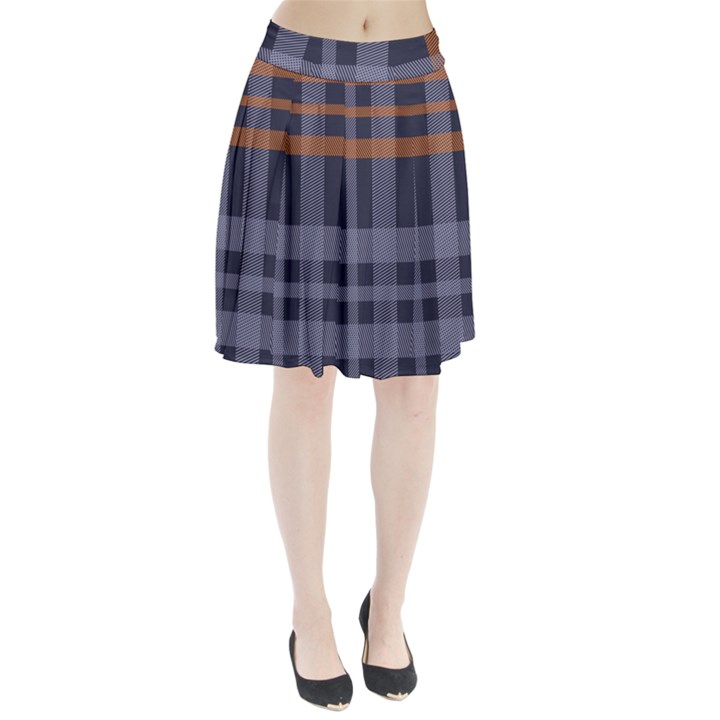 Seamless Pattern Check Fabric Texture Pleated Skirt
