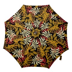 Original Seamless Tropical Pattern With Bright Reds Yellows Hook Handle Umbrellas (large) by Wegoenart