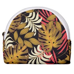 Original Seamless Tropical Pattern With Bright Reds Yellows Horseshoe Style Canvas Pouch