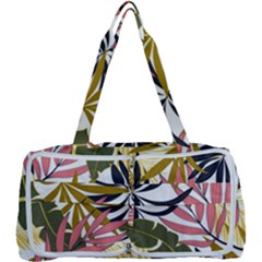 Fashionable Seamless Tropical Pattern With Bright Pink Green Flowers Multi Function Bag