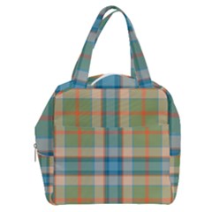 Tartan Scotland Seamless Plaid Pattern Vintage Check Color Square Geometric Texture Boxy Hand Bag by Wegoenart