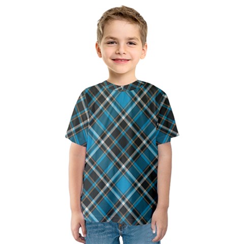 Tartan Scotland Seamless Plaid Pattern Vintage Check Color Square Geometric Texture Kids  Sport Mesh Tee by Wegoenart