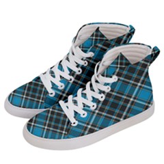 Tartan Scotland Seamless Plaid Pattern Vintage Check Color Square Geometric Texture Men s Hi-top Skate Sneakers by Wegoenart