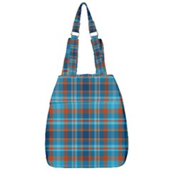 Tartan Scotland Seamless Plaid Pattern Vintage Check Color Square Geometric Texture Center Zip Backpack by Wegoenart