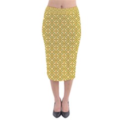 Df Latiya Velvet Midi Pencil Skirt by deformigo