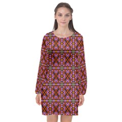 Df Deepilesh Long Sleeve Chiffon Shift Dress  by deformigo