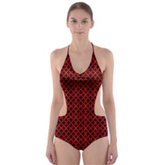 DF Pointsettia Cut-Out One Piece Swimsuit