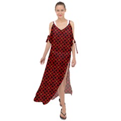 DF Pointsettia Maxi Chiffon Cover Up Dress