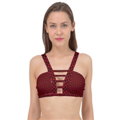 Df Pointsettia Cage Up Bikini Top