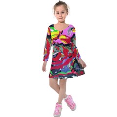 Faberge Chicken 1 2 Kids  Long Sleeve Velvet Dress