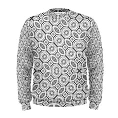 Black And White Baroque Ornate Print Pattern Men s Sweatshirt by dflcprintsclothing