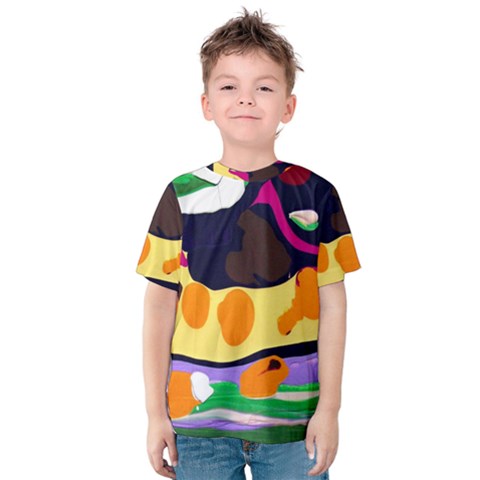 Mushroom,s Life Spin 1 2 Kids  Cotton Tee by bestdesignintheworld