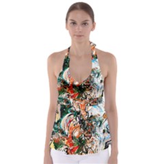 Lilies In A Vase 1 2 Babydoll Tankini Top by bestdesignintheworld