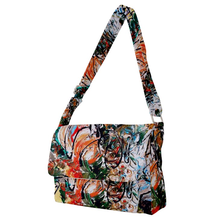 Lilies In A Vase 1 2 Full Print Messenger Bag (S)