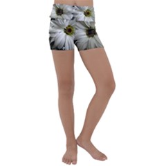 Daisies Kids  Lightweight Velour Yoga Shorts by bestdesignintheworld