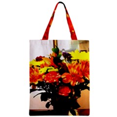 Flowers In A Vase 1 2 Zipper Classic Tote Bag by bestdesignintheworld