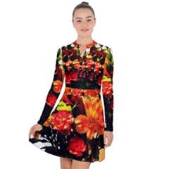 Flowers In A Vase 1 2 Long Sleeve Panel Dress by bestdesignintheworld