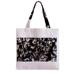 Marble Texture Zipper Grocery Tote Bag by letsbeflawed