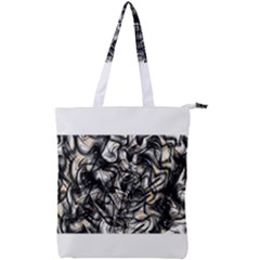 Marble Texture Double Zip Up Tote Bag