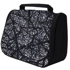 Black And White Dark Abstract Texture Print Full Print Travel Pouch (big) by dflcprintsclothing