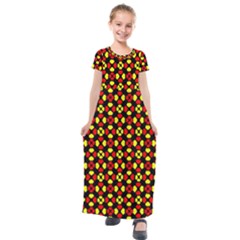 RBY-C-2-1 Kids  Short Sleeve Maxi Dress