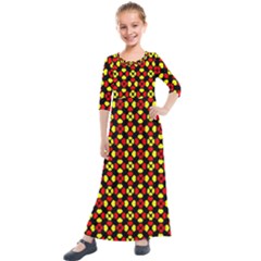 RBY-C-2-1 Kids  Quarter Sleeve Maxi Dress